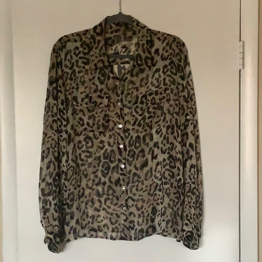 Cupio Leopard Print Blouse